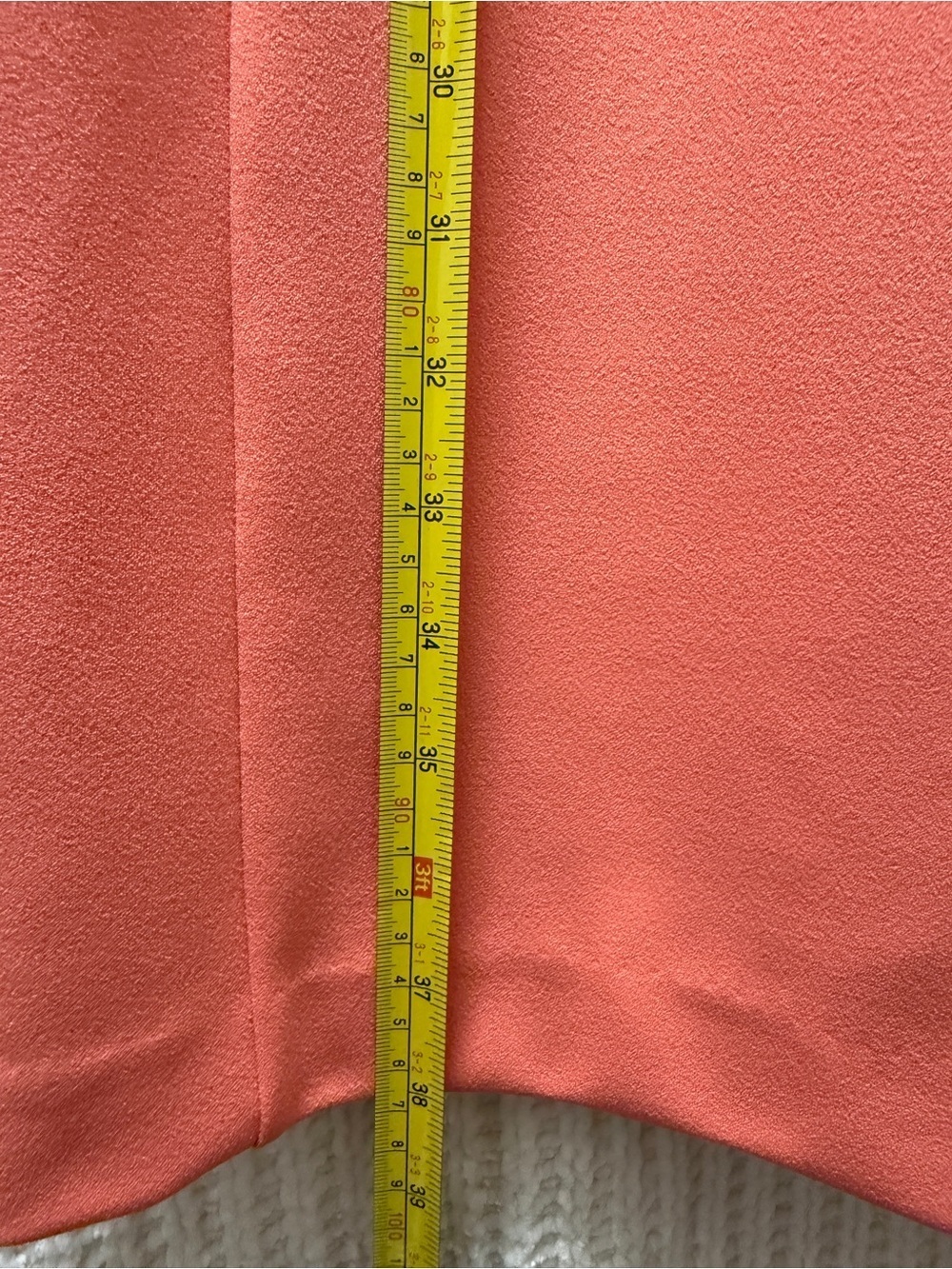 NWT Calvin Klein Dress Sz 4 Coral Pink Peach Pearl Trim Sheath Sleeveless Formal - Picture 11 of 11
